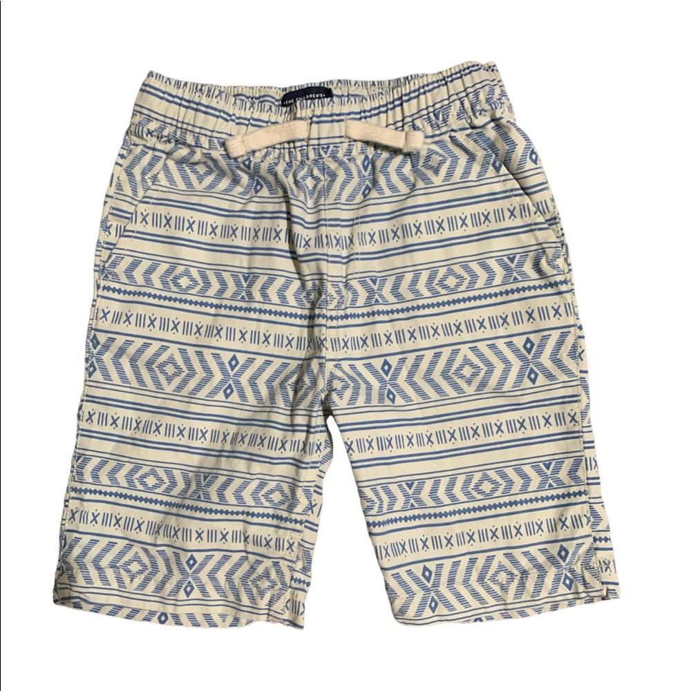 Boys Ikat blue white shorts